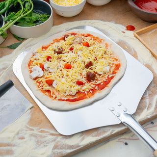 PALA PARA PIZZA DESMONTABLE 35X40 MANGO DE MADERA